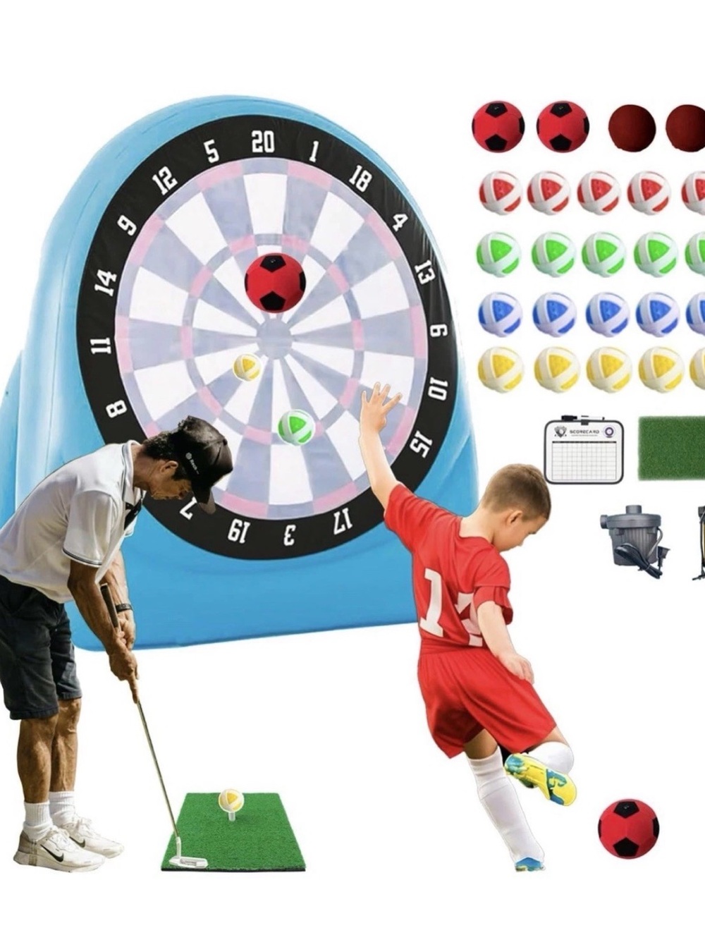 Quick-Inflation 6FT Giant Dartboard – Safe Fun for Birthday Parties & Gatherings